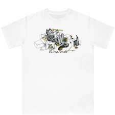 Camiseta Kliban Cat Chow Fun Crazy Unisex Talla Completa S-5XL