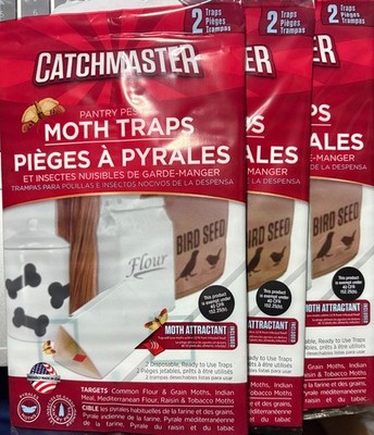 Catchmaster Pantry Pest & Moth Pheromone Infused Glue Board Traps Indian Meal
