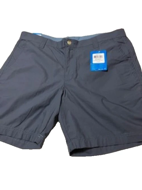 Short Columbia Homme - Bleu Marine - Taille 36W X 10L - Devant Plat (occasion)