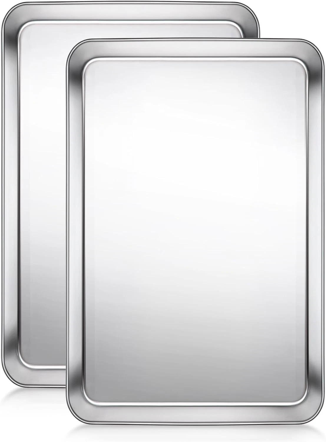 Terlulu Baking Sheet, Cookie Sheet, Stainless Steel Baking Pan, 2 Piece-16''X 12