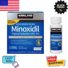 Kirkland Minoxidil 5 Hair Regrowth Solution Extra Strength Men 6 Month Supply