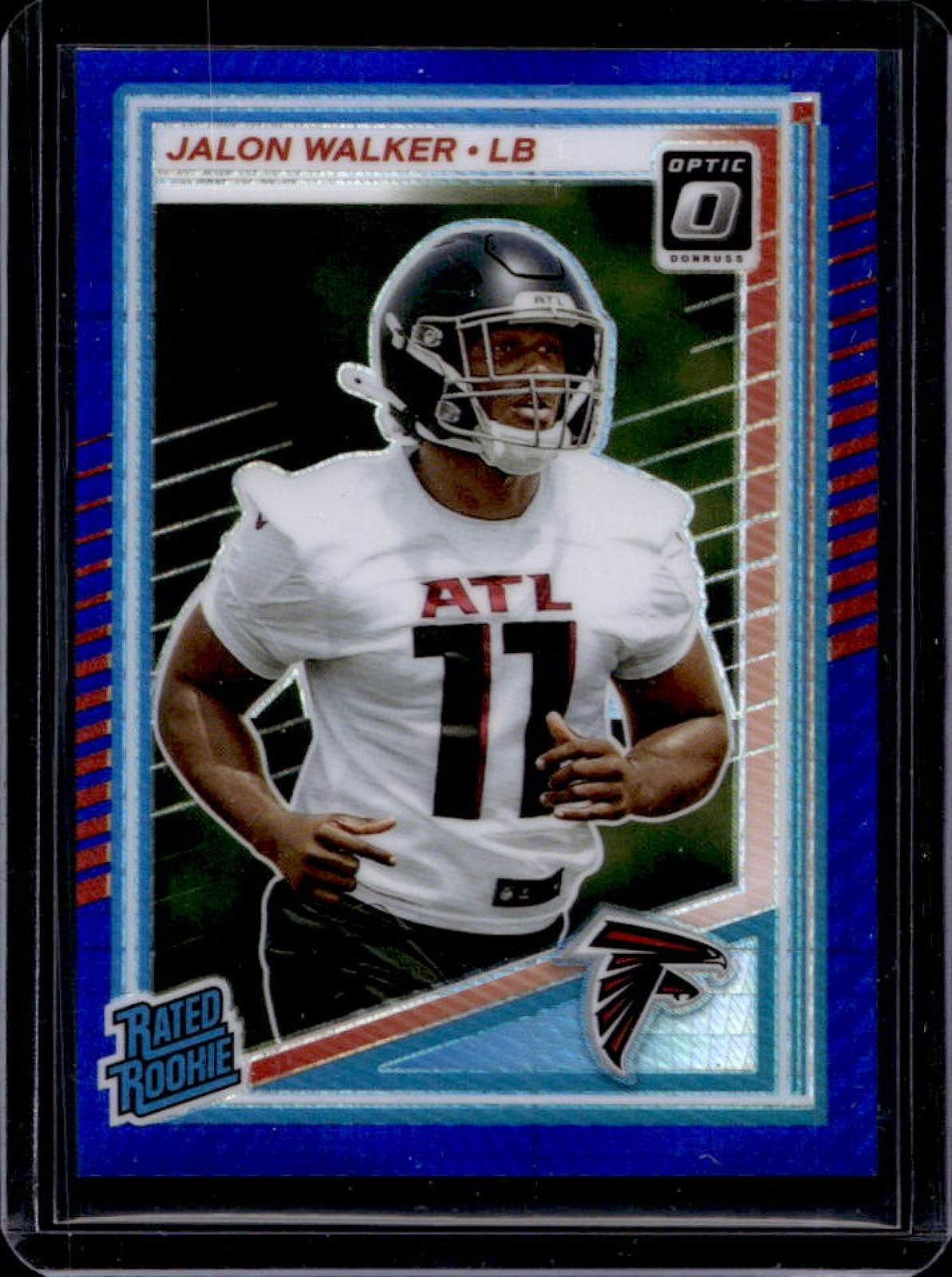 2025 Panini Donruss Optic Jalon Walker Rated Rookie Blue Hyper Prizm #290