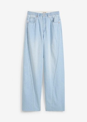 Neu Balloon-Jeans High Waist Super Soft Gr. 38 Blau Denim Used Damenjeans