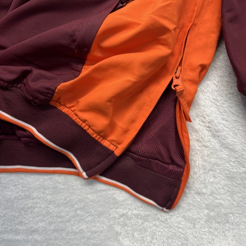 Virginia Tech Hokies Colosseum V-Neck Lined Windbreaker Pullover Men XL Burg - Picture 8 of 16