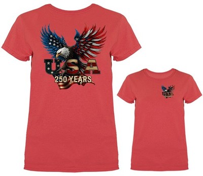 250 Years of American Independence Day US Flag 4th of July Women's  T-shirt