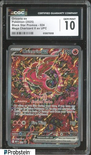 2025 Pokemon Mega Charizard X ex UPC #024 Oricorio ex CGC 10 GEM MINT