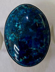 HSN Jay King Sterling Silver Blue Forest Stone Oval Ring Size 5 — photo 4