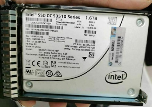 IntelS3510 1.6TB SSD SSDSC2BB016T6P Enterprise 2.5" MLC SATA HP VERSION SERVER