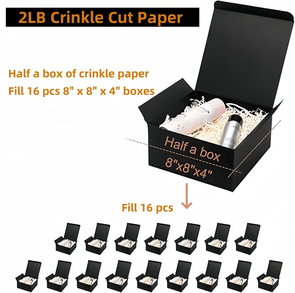 Papel relleno arrugas embalaje regalo apto para Navidad, cumpleaños, boda Foto 3 de 4