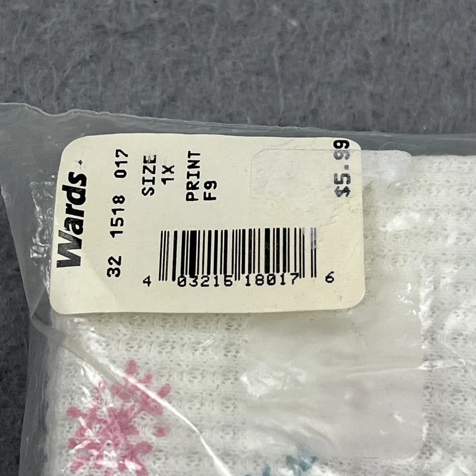 Camisa De Colección Montgomery Ward Para Mujer 1X Estampado de Copo de Nieve Manga Larga Ropa Térmica Top Foto 3 de 4