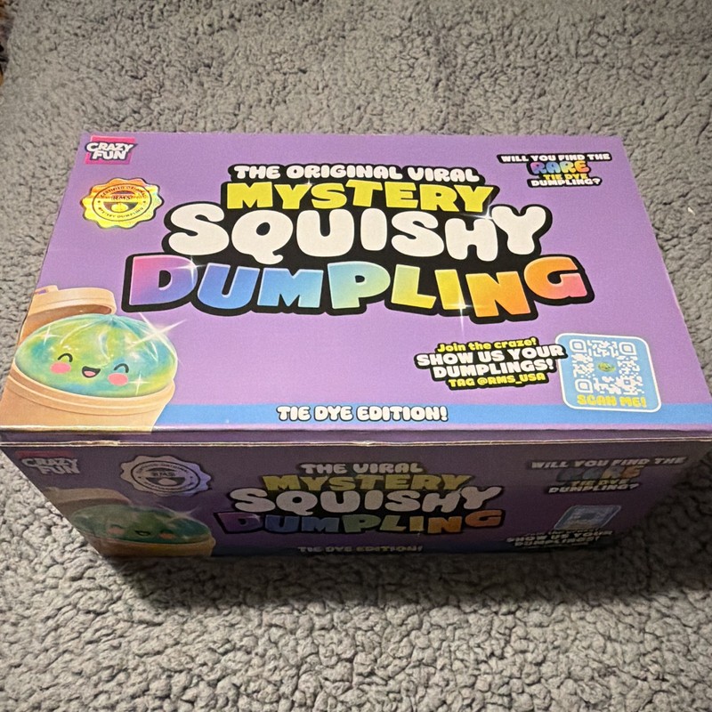 Crazy Fun Viral Mystery Squishy Dumpling Tie Dye Squeezable Stress Reliever 3+