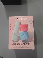Laneige Sephora Beauty Insider 3 Piece Set Water Bank Moisturizer Lip Mask NIB