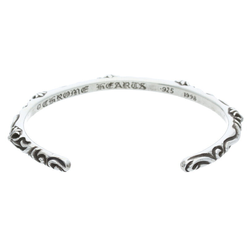 【破損品】Chrome Hearts SBT Band Bangle Chrome Hearts SBT Band Silver Bracelet Bangle | eBay