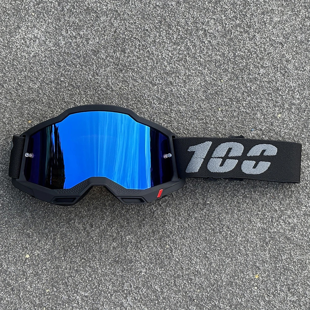 Occhiali Moto Cross Casco Maschera Motocross Dirt Bike Sci Scooter Sport foto 4