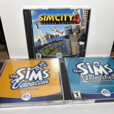 Sim City 4 Deluxe Edition - PC cd-rom - The Sims Vacation & The Sims Unleashed 