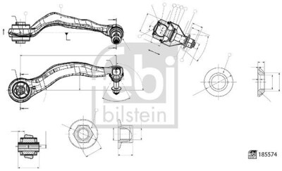 FEBI BILSTEIN Lenker, Radaufhängung Rechts, Unten, Vorderachse, Vorne für BMW
