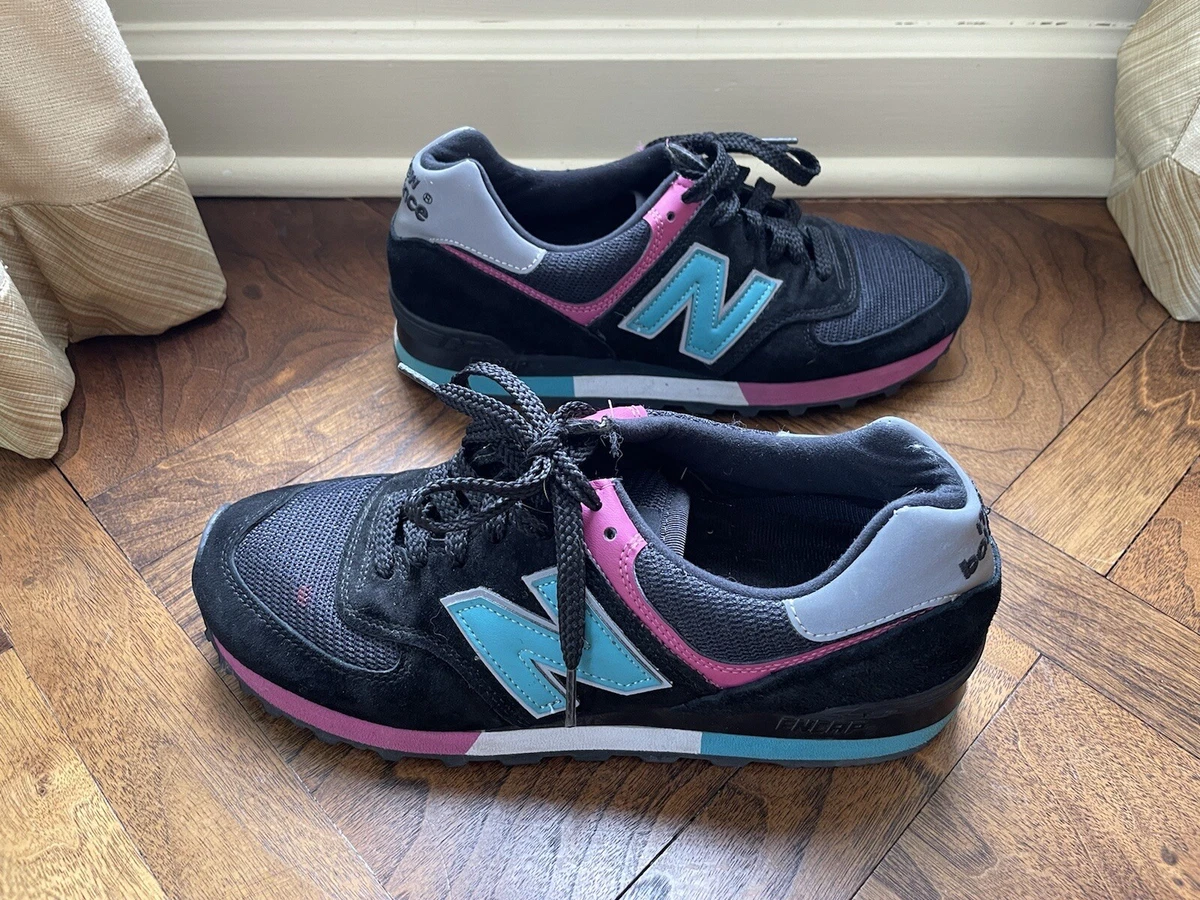 Size 7.5 new balance 576 made in uk Black with Lake Blue