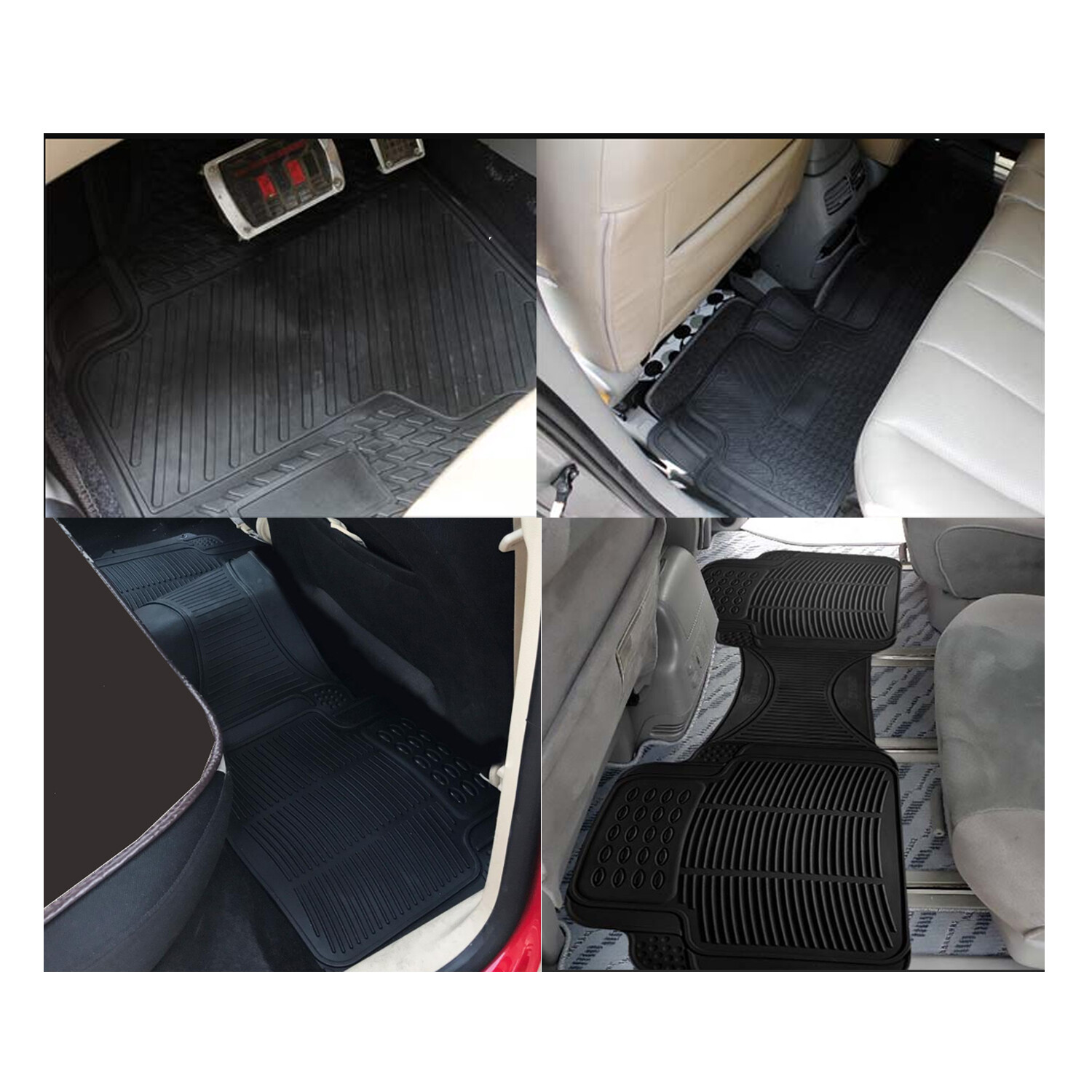 4PCS SUV Front & 2 Rows Rear Rubber Floor Mats For Suzuki Grand Vitara