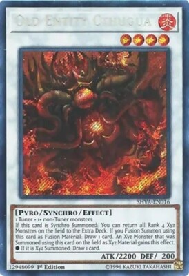 Yugioh - Old Entity Cthugua - 1st Edition Secret Rare NM - Free Holographic Card