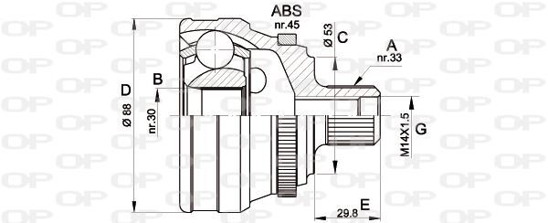 Tête de cardan Audi A4 B5 2.5 TDI Quattro kit de joint homocinétique