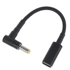 5.5 x 1.7 mm Power Charging Wire 100W PD USB Type C Female Input to 90 Degree
