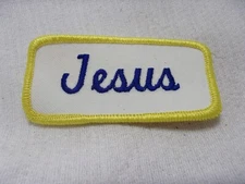 JESUS USED EMBROIDERED VINTAGE SEW ON NAME PATCHES ASSORTED COLORS AVAILABLE