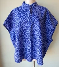 FLAX Designs Linen Shirt   1G &  2G    NWT  Spartan Pullover  PURPLE  PRINT