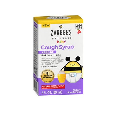 Baby Cough Syrup + Immune Natural Cherry 2 Oz By Zarbees