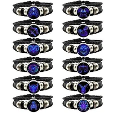 Zodiac Signs Spirit Bracelet Handmade Woven Multilayer 12 Constellation