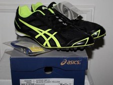 NEW BOX Asics Mens Hyper MD 5 Black  Yellow Track Field Spikes Shoes Sneaker 7