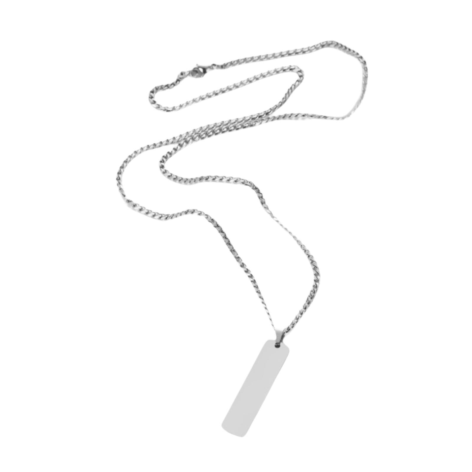 Titanium Steel Necklace Simple with Lobster Clasp for Dating Engagement Gift