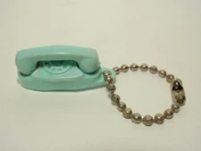 Vintage Mini Plastic The Princess Phone Dial Telephone Keychain *As-Is*