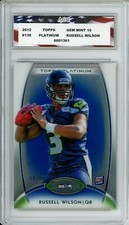 2012 Topps Platinum #138 Russell Wilson Rookie B Refractor AGC 10 Gem Mint 4/99