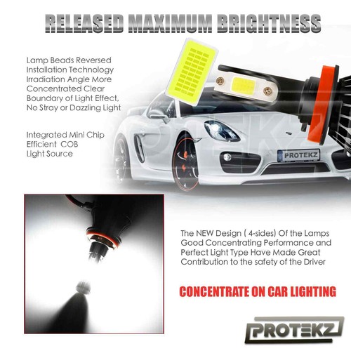 LED Headlight Protekz Kit High 9005 6000K Bulbs for 1999-2005 Pontiac BONNEVILLE - Picture 8 of 12