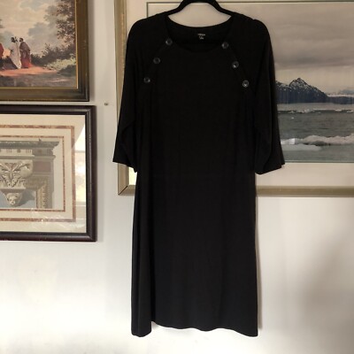 black jersey dress 3/4 sleeve Point 3/4 Sleeve Maxi Dress