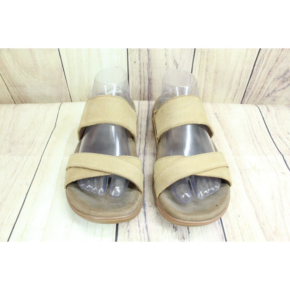 LL Bean Women's Go Anywhere Strap Sandals Pebbled Leather Brown Size 9 M - Image 4 of 4