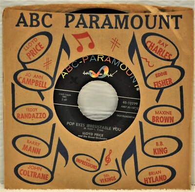 LLOYD PRICE ''Pop Eye's Irresistible You / Twistin The Blues'' 45 RPM 