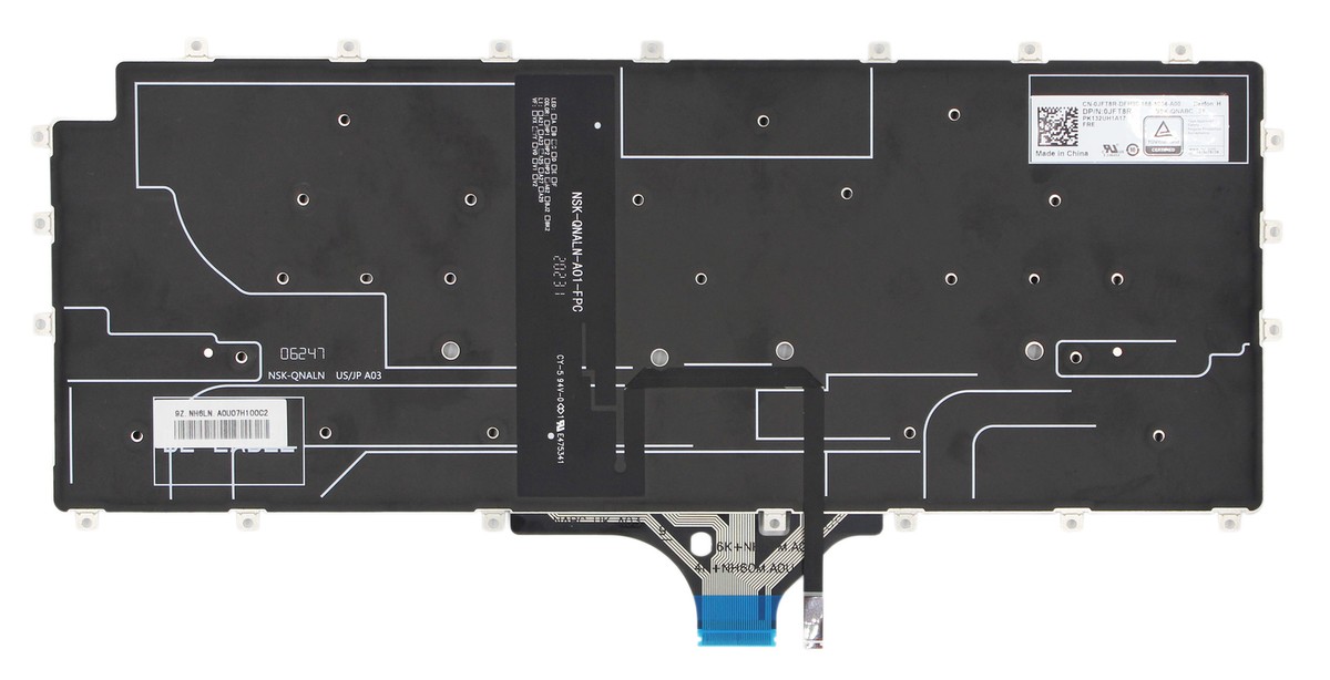 Clavier AZERTY Rétroéclairé Pour Dell Latitude 9510/9520 - Référence 0DHWJ8, Neuf