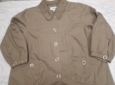 Willow Lane Coat Quilted Inside Oversized Big Buttons Beige Size 1x