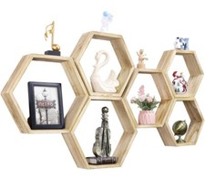 hexagon floating shelves