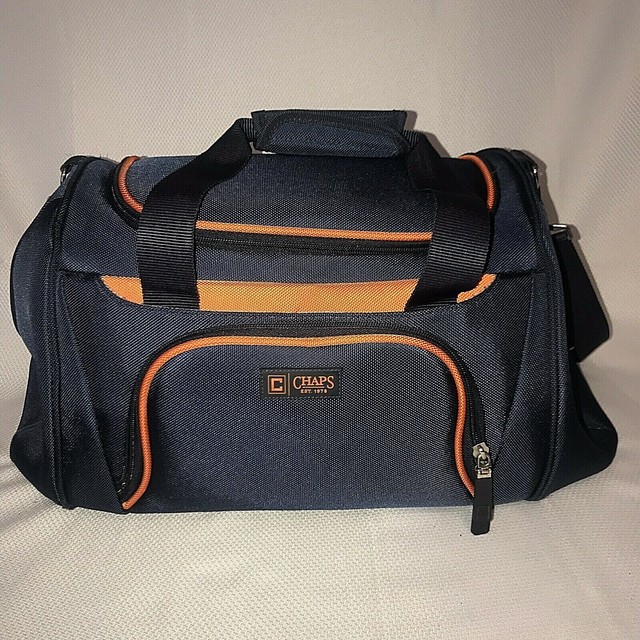 Chaps Ralph Lauren Bag Luggage Duffle Gym Carry On Blue Orange eBay