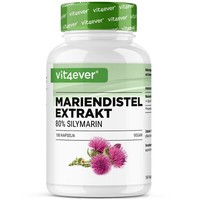 Mariendistel Extrakt - 180 Kapseln 500Mg - 80% Silymarin - Keine Zusatzstoffe