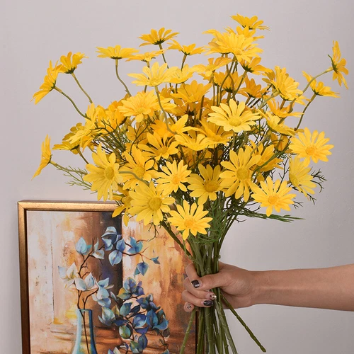 Artificial Silk Fake Daisy Flowers Bouquet Wedding Party Home outdoor Decor UK - Picture 4 of 26