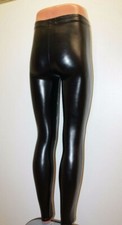 Women Leggings 506-00 Black Spandex Leather-like Size S