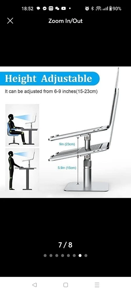360° Rotating Ergonomic Laptop Stand – Adjustable Desk Riser for Better Posture