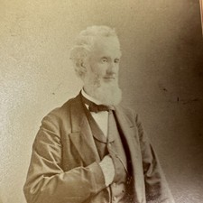 Antique CDV Carte De Visite Photo 1870s Elite Rich Man One Hand in Jacket Busey