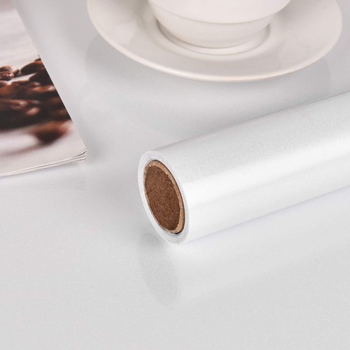 White Gloss Self Adhesive Wallpaper Vinyl Furniture Wrap Stickers