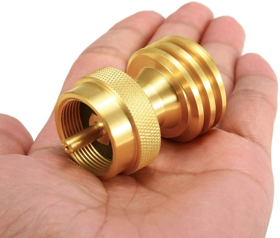 Gas Tank QCC1/POL converter to BBQ Grill Saver 1lb Propane Tank gas adapter