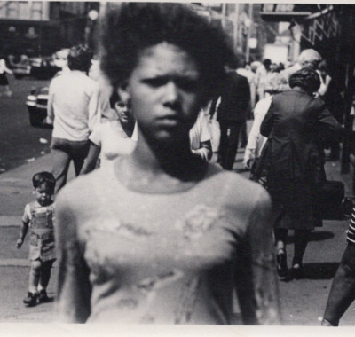 CROWDED SIDEWALK - NYC Teen in Foreground, 1977 Gelatin Silver Print  photograph