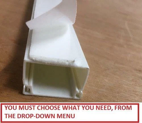 Cable Trunking Wire Conduit White Electrical Channel Self Adhesive 16x16 & 16x25